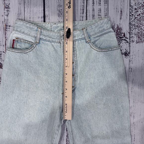 Bongo Jeans Women’s 7 High Rise Button Fly Tapered Acid Wash USA 90s Vintage - Picture 4 of 8